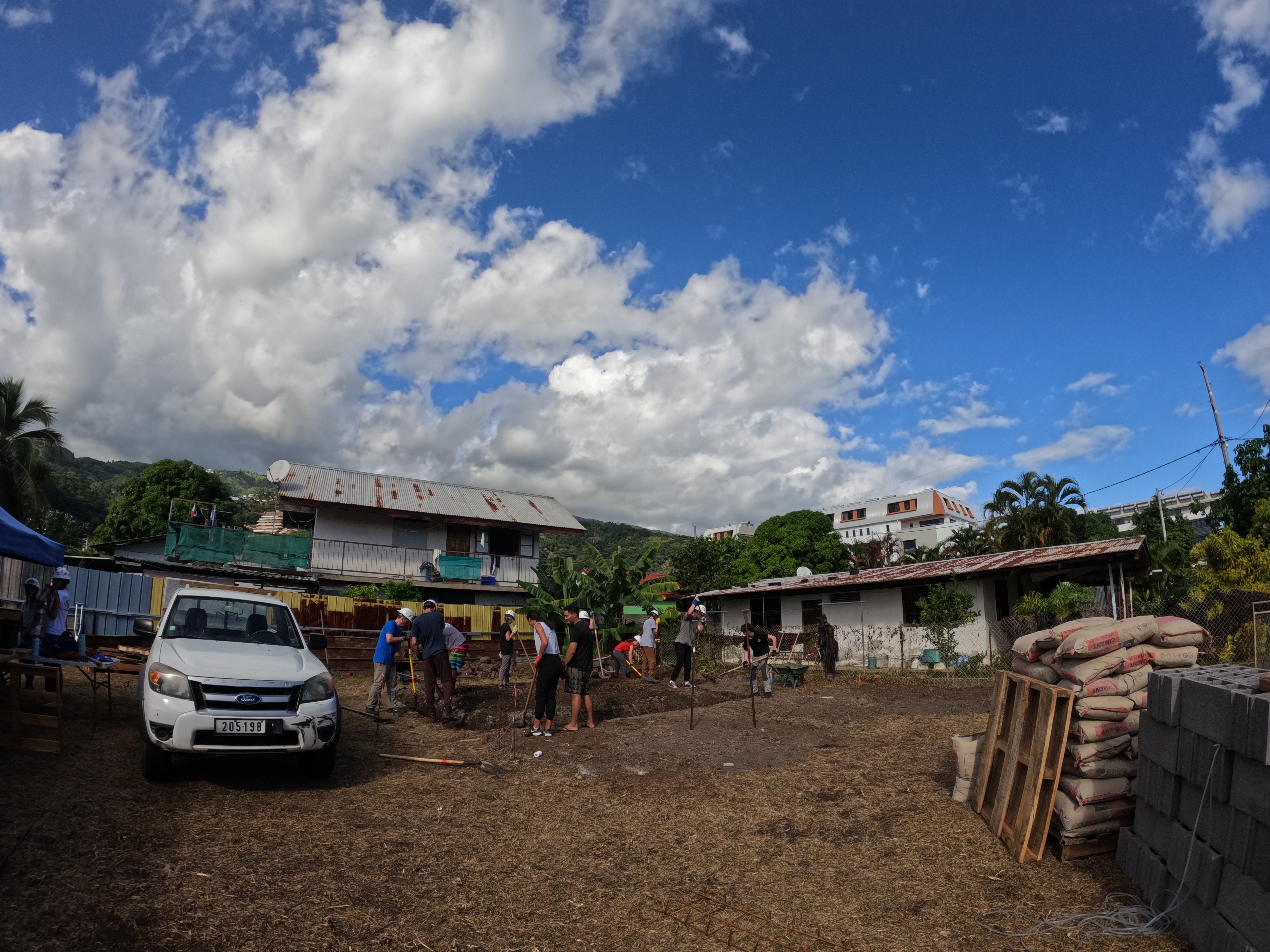 2022 Tahiti Taravao HXP - Day 6 (1st Day at the Work Site, Clearing the Land to Build a House for Tiana, Digging the Foundation & Footings, Purple Worms & Centipedes,Swimming in the Reef, Activity and Dinner with the Vaihiria Ward, Double Dragon)
